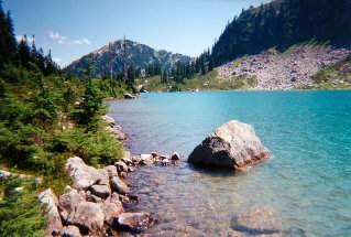 Another picture of the lake, Rainbow Lake 1997-08.